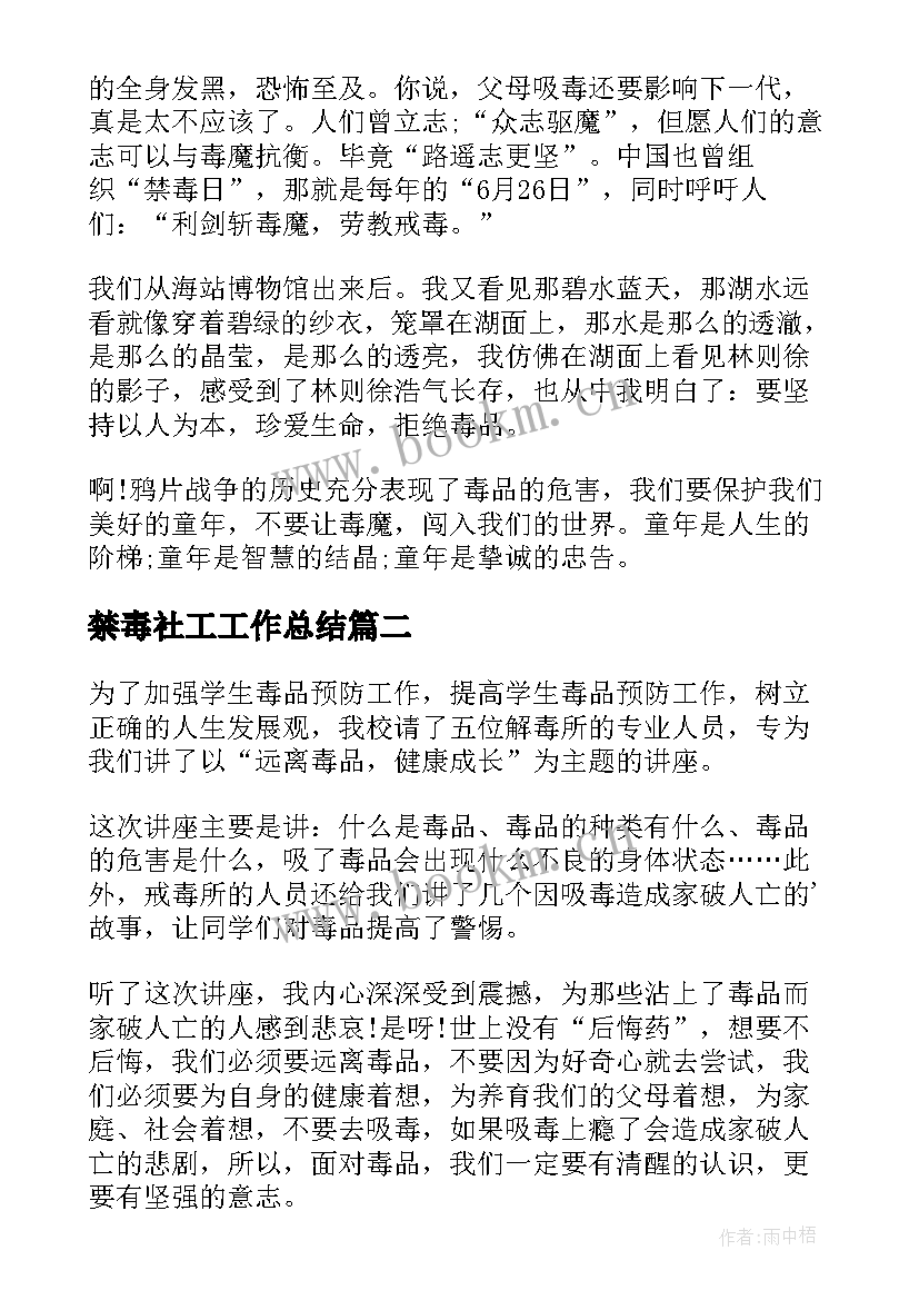 2023年禁毒社工工作总结(汇总5篇)