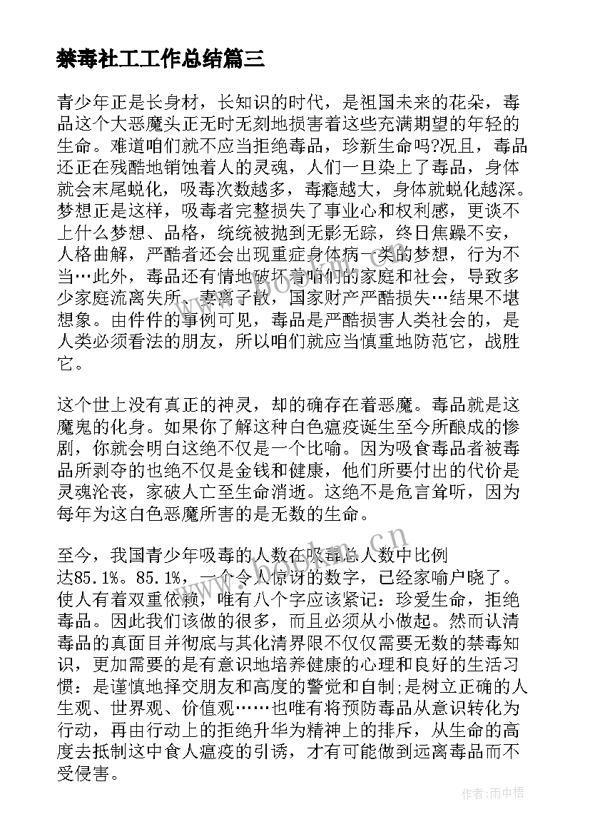 2023年禁毒社工工作总结(汇总5篇)