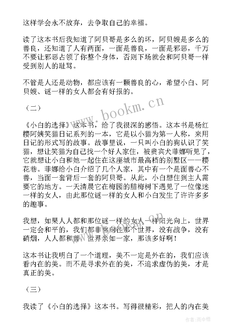 最新小白船读后感想(汇总9篇)