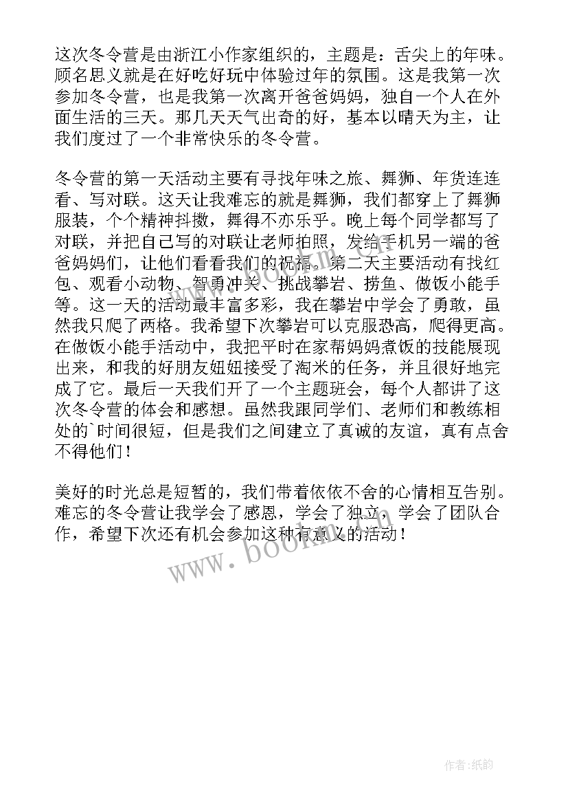 2023年青岛小学生冬令营 冬令营活动方案(精选5篇)