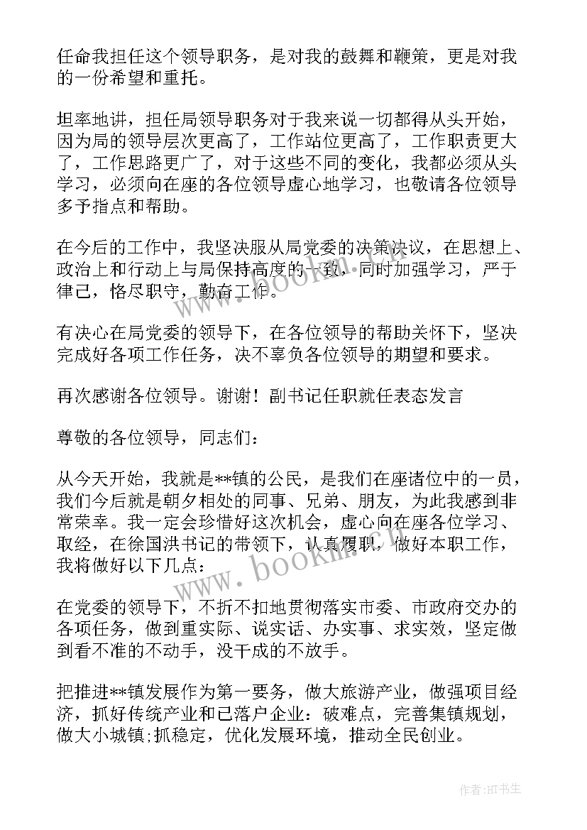 2023年新任副职表态发言几句话说 新任副职表态发言(模板5篇)