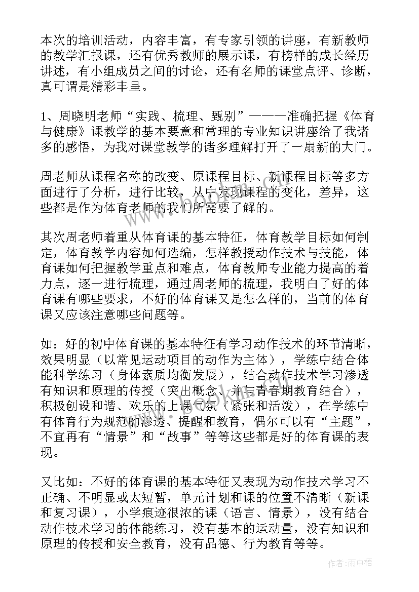 2023年体育保健学心得体会 体育业务学习心得体会(优秀8篇)