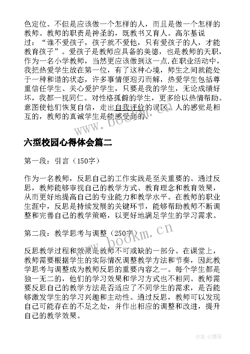 2023年六型校园心得体会(通用7篇)