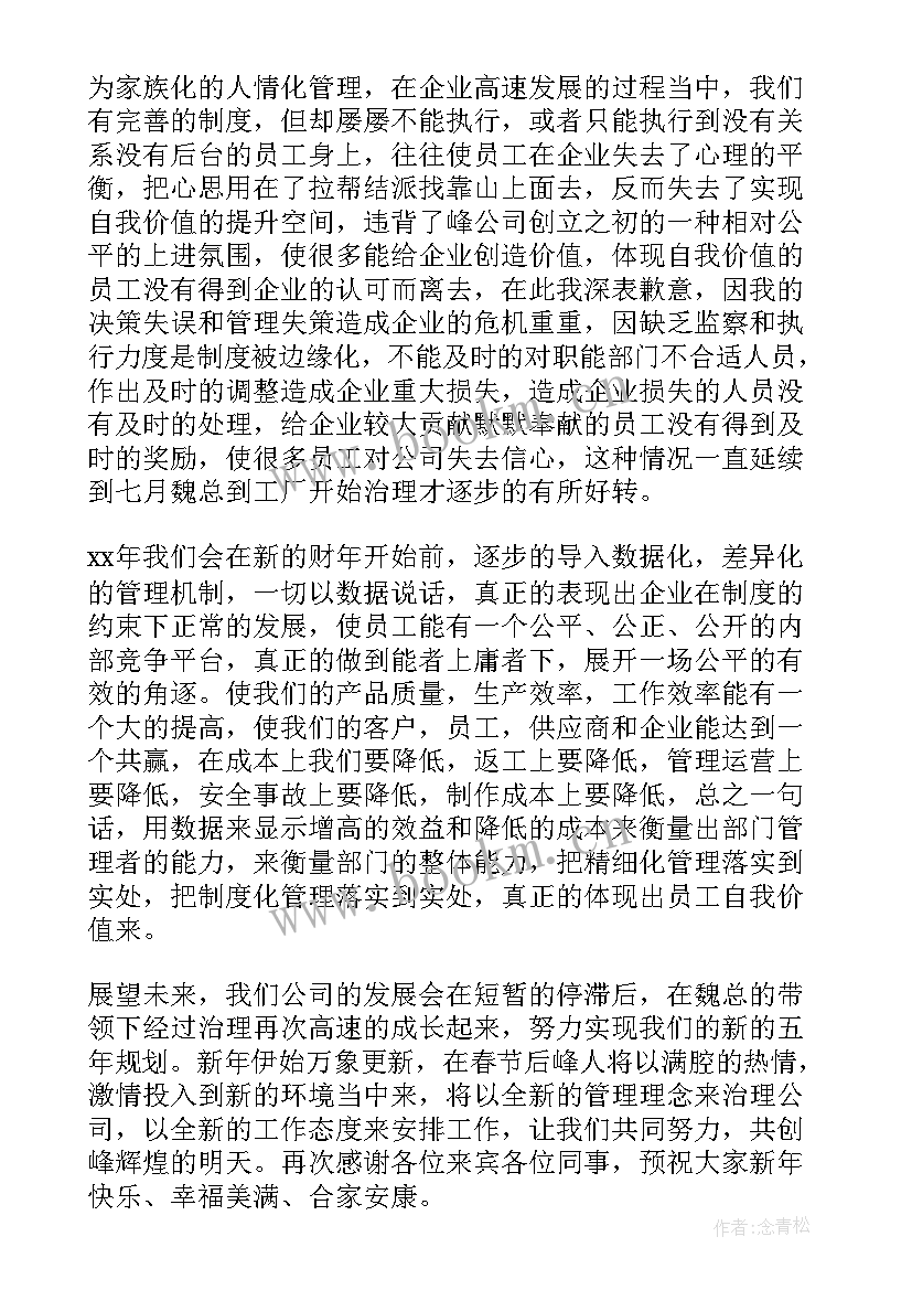 2023年公司店铺年会演讲稿篇目 公司店铺年会演讲稿篇(大全6篇)