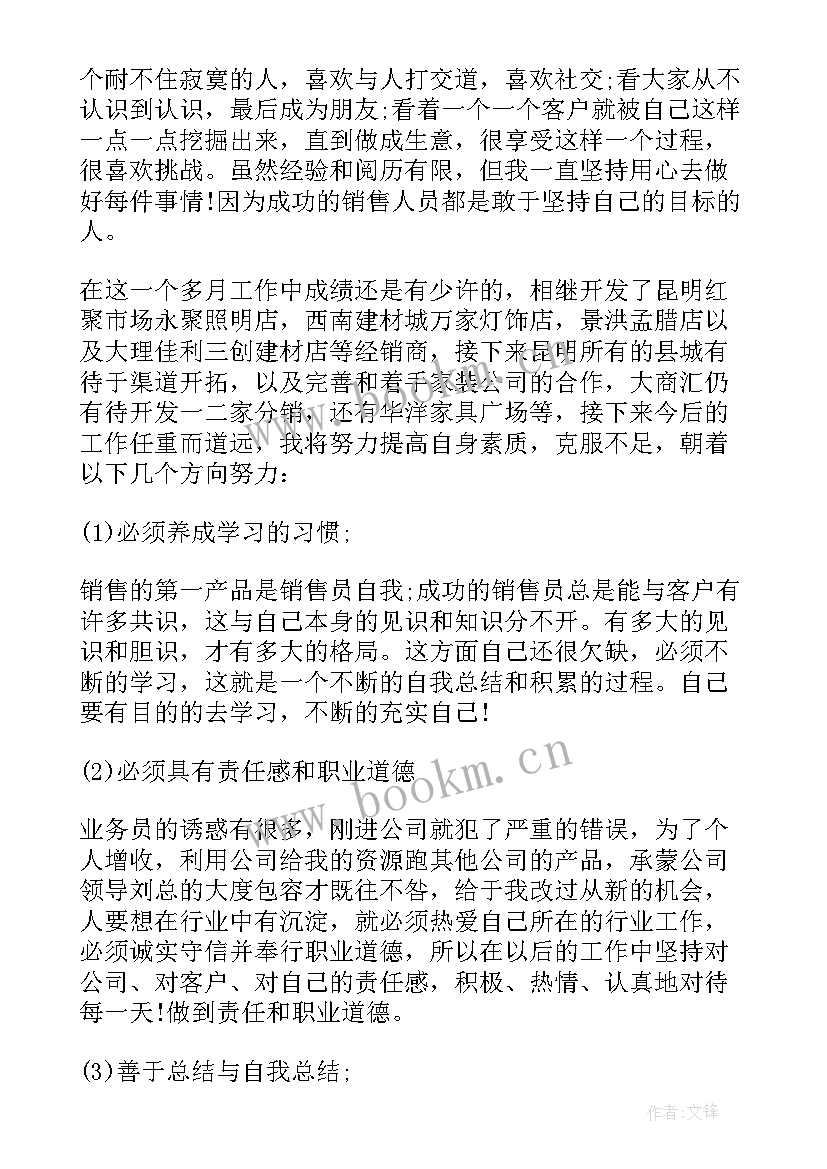 销售员月度总结报告(精选5篇)