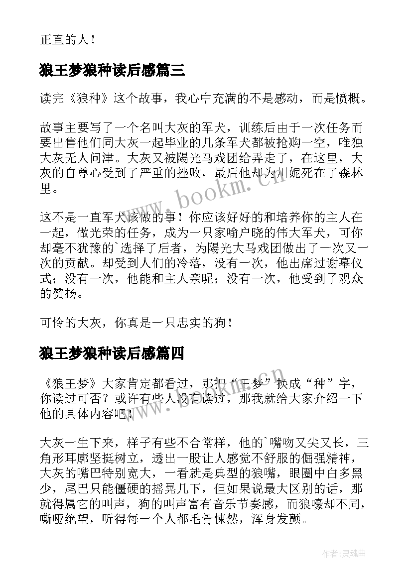 2023年狼王梦狼种读后感(实用6篇)