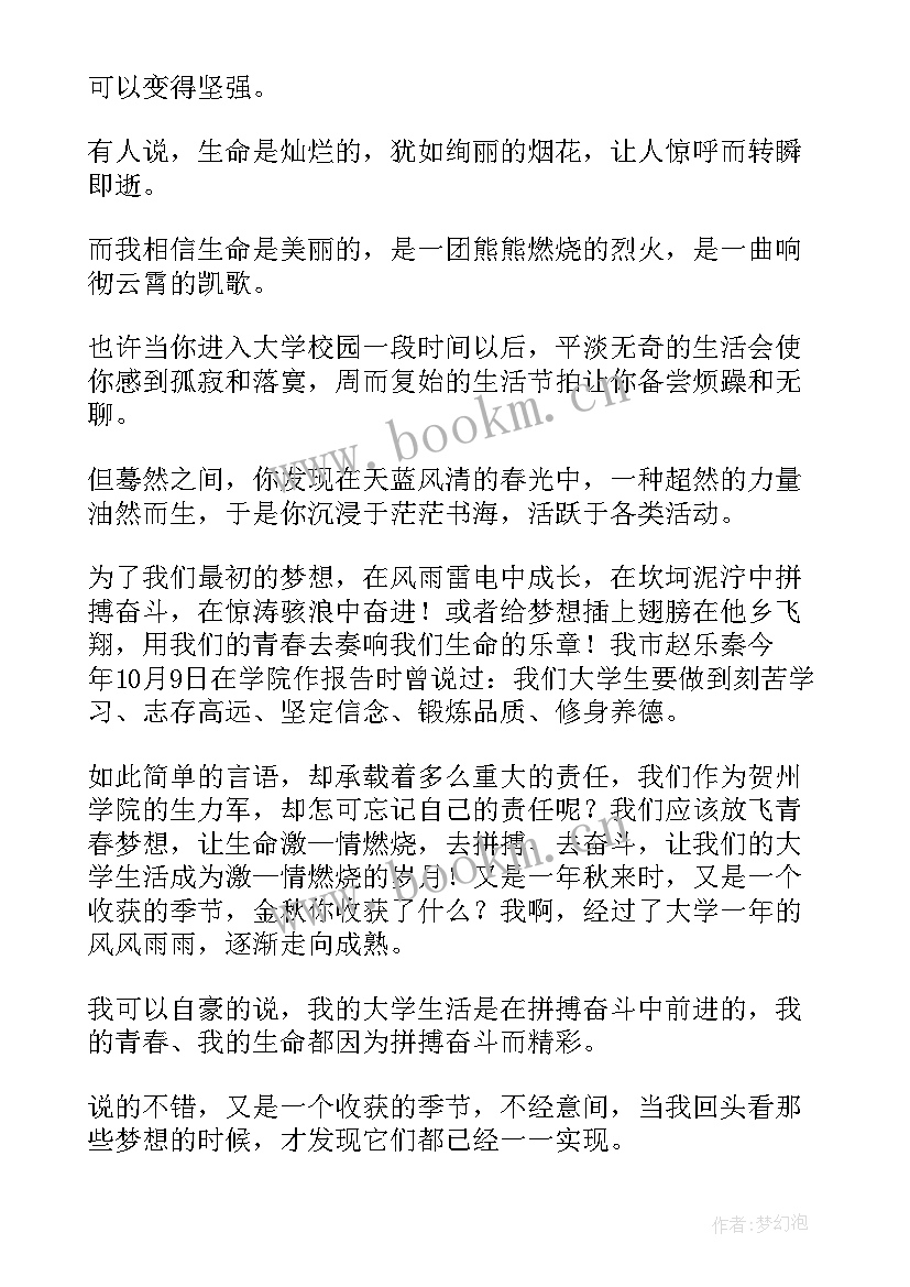 2023年青春中的梦想演讲稿三分钟(模板10篇)