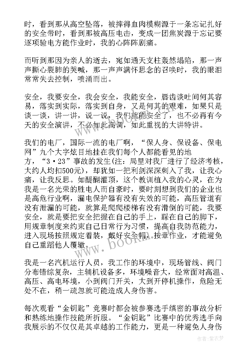 电力职工安全生产的演讲稿 电力安全生产演讲稿(实用5篇)