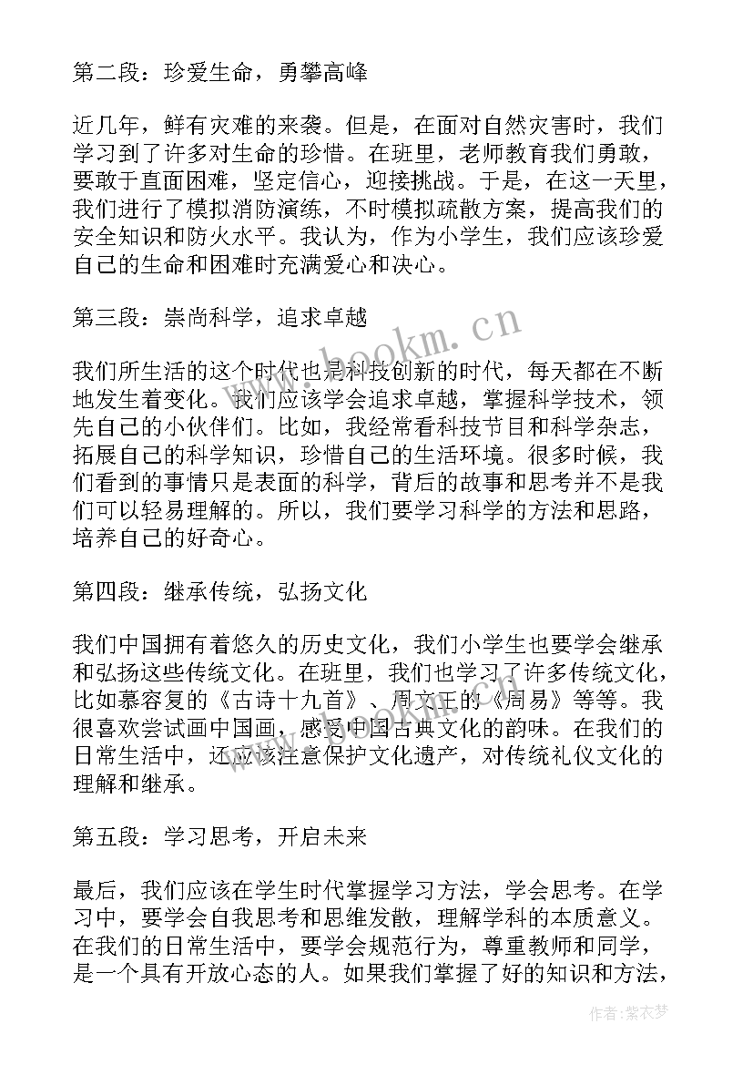 2023年新时代十年小学生心得体会 建功新时代心得体会小学生(实用5篇)