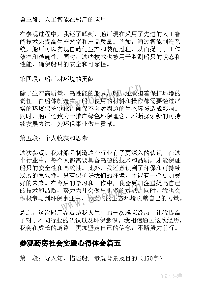 参观药房社会实践心得体会 药房社会实践心得体会(优质5篇)