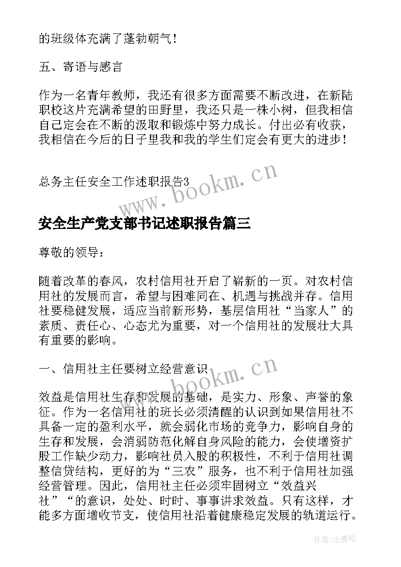 2023年安全生产党支部书记述职报告(通用8篇)