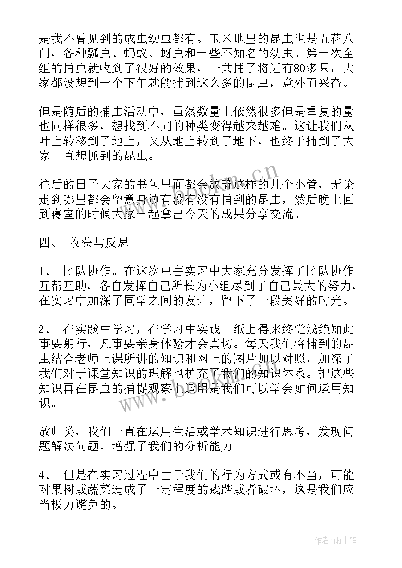 2023年昆虫实训心得体会 昆虫学实习心得(汇总5篇)