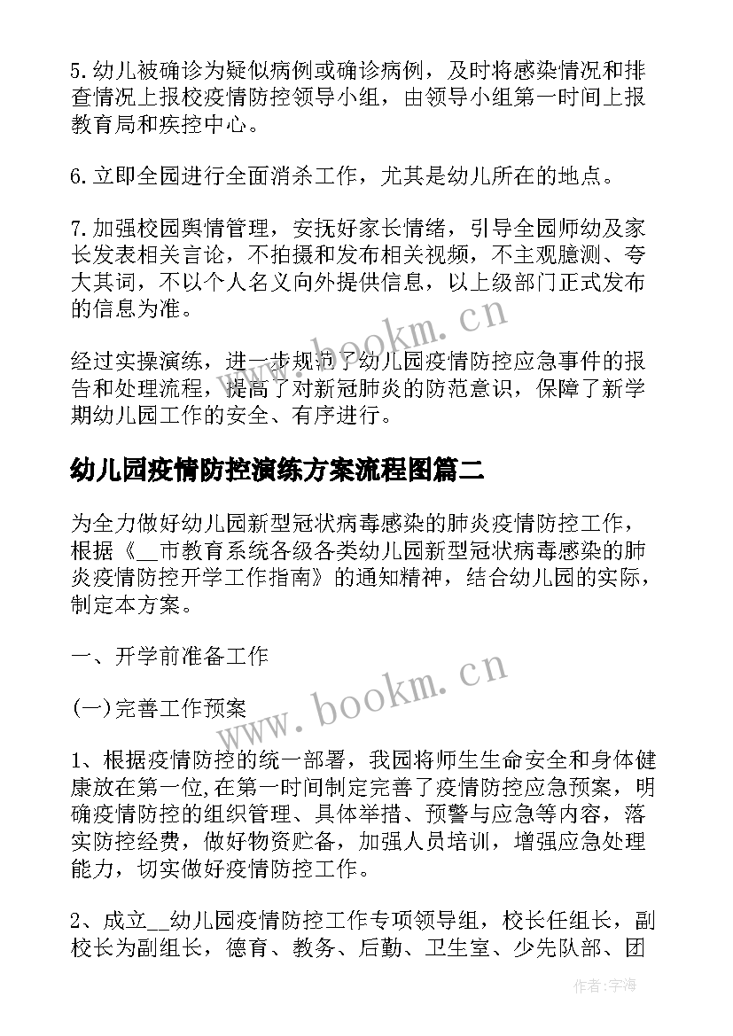 2023年幼儿园疫情防控演练方案流程图(模板5篇)