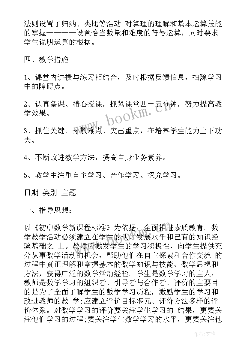 八年级下数学 八年级下数学教学计划(大全5篇)