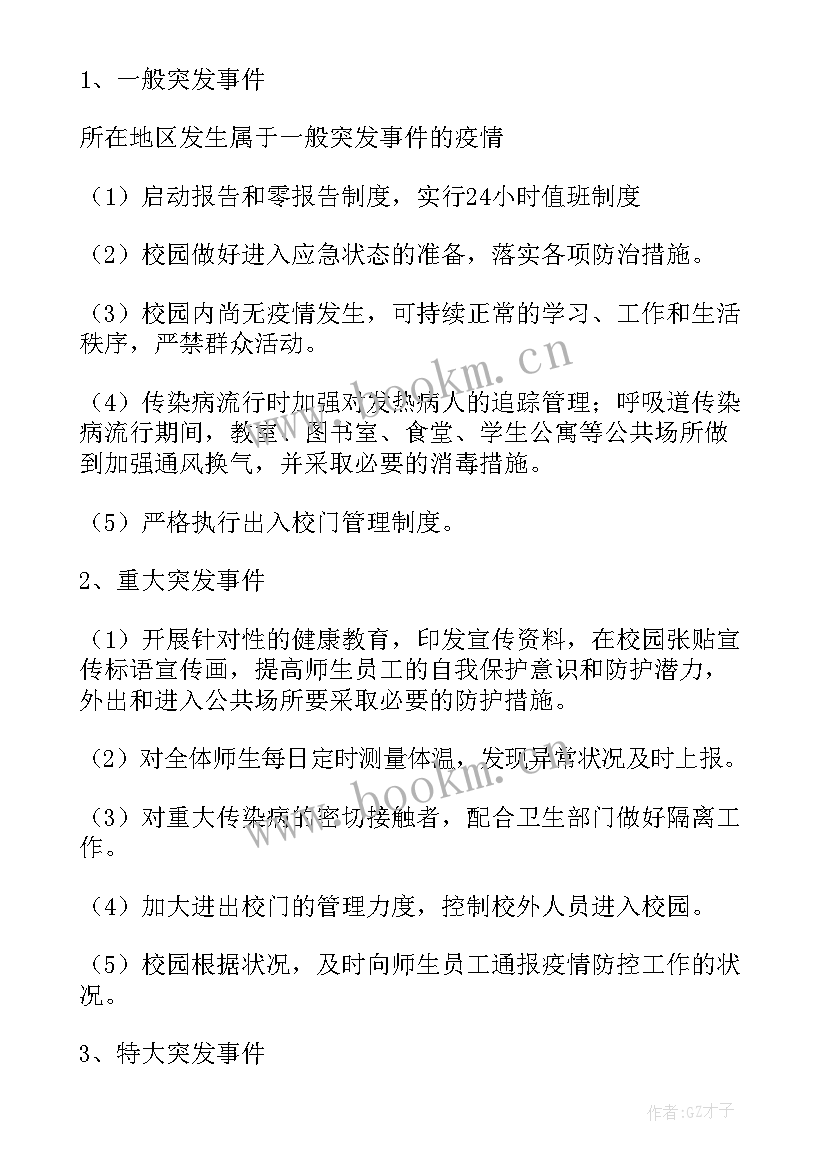 最新学校防疫情应急预案 学校防疫应急预案(模板5篇)