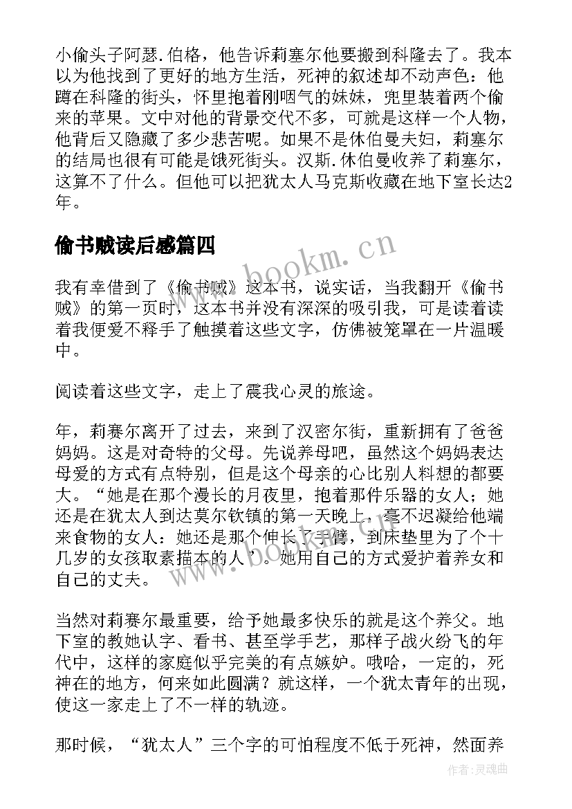 2023年偷书贼读后感(优质5篇)