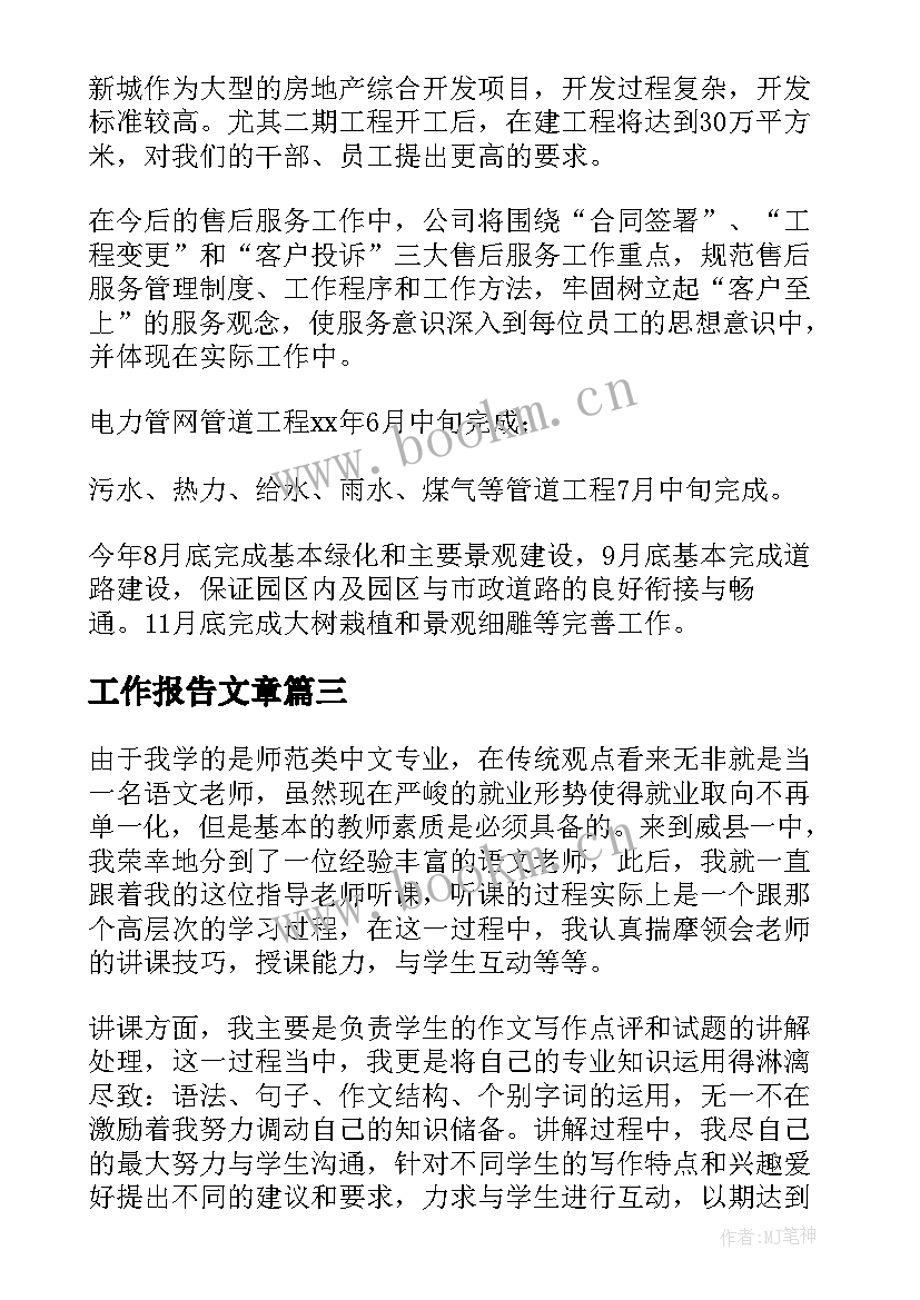 2023年工作报告文章(优质5篇)