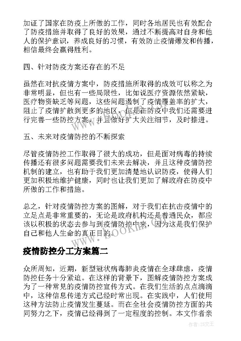 2023年疫情防控分工方案(汇总5篇)