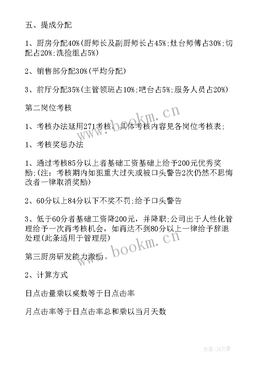 最新分红提成意思 餐饮提成方案(优秀5篇)