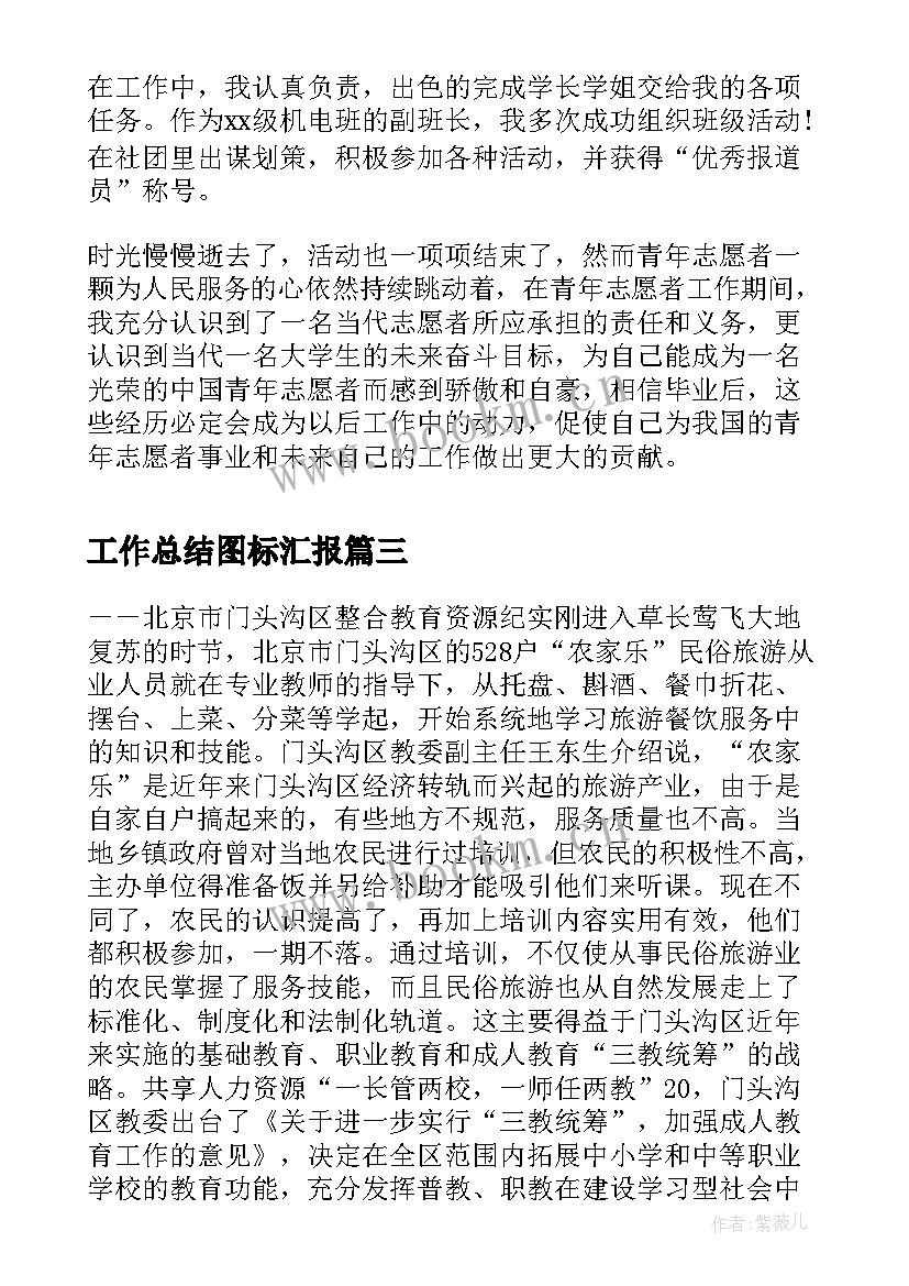 最新工作总结图标汇报(优质10篇)