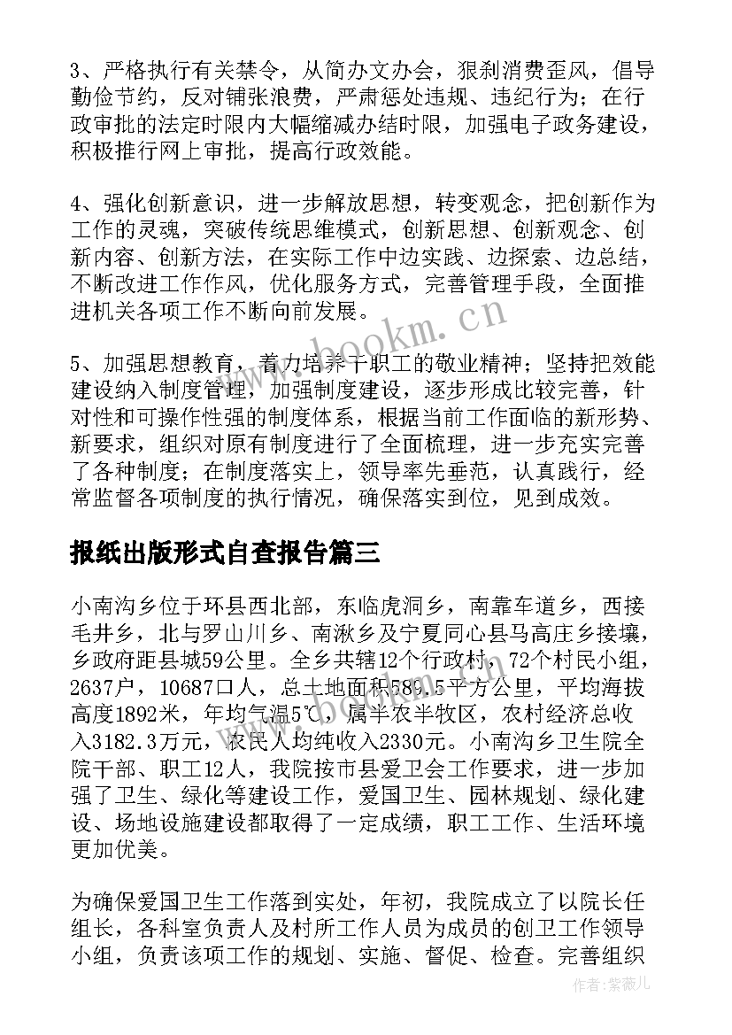 2023年报纸出版形式自查报告(精选8篇)