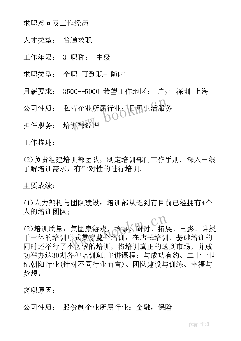 2023年大学生考研简历(通用6篇)