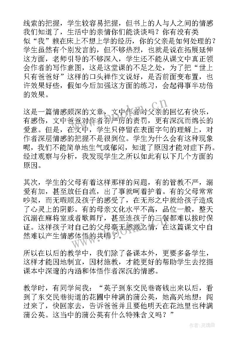 最新我的爸爸教案总结(模板8篇)