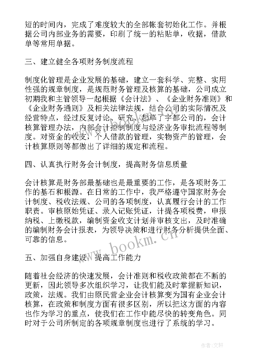 融资工作年度总结 会计工作总结(模板9篇)