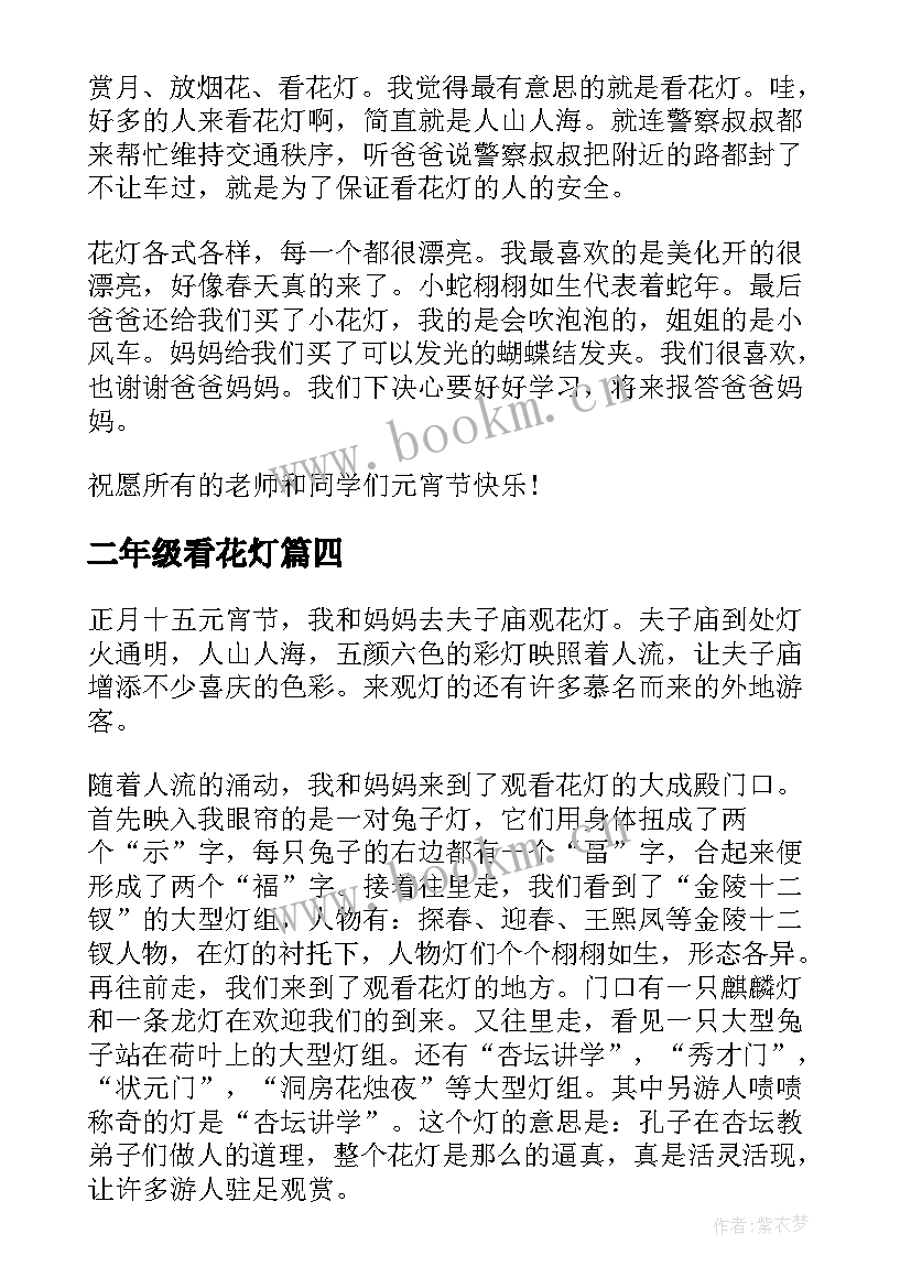 最新二年级看花灯 二年级日记看花灯(实用5篇)