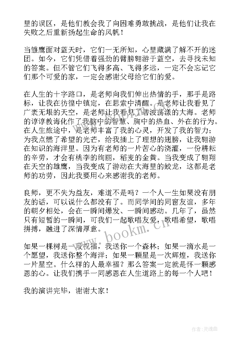 最新感恩责任的演讲稿 感恩责任演讲稿(优秀5篇)