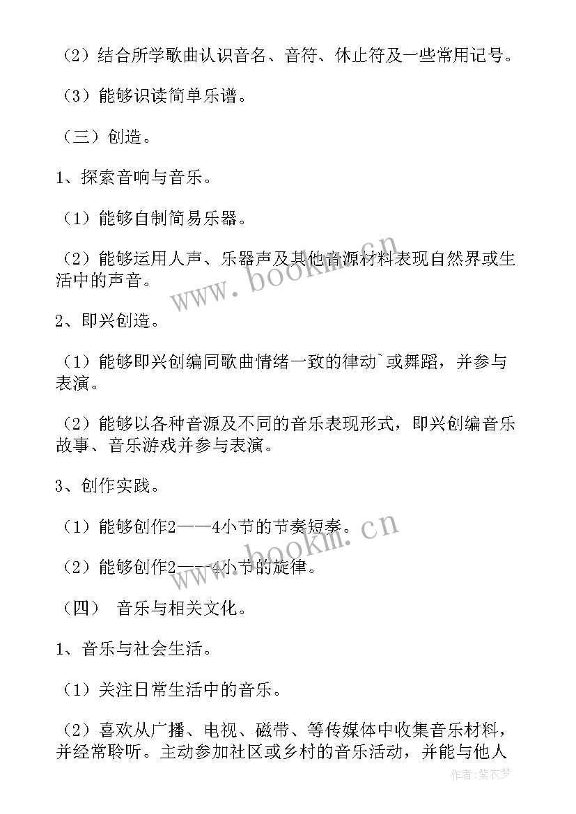 四年级下音乐工作计划 四年级音乐教学计划(大全5篇)