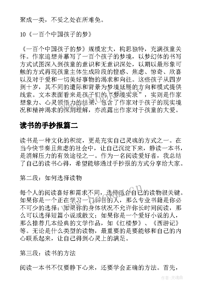 2023年读书的手抄报(优秀10篇)