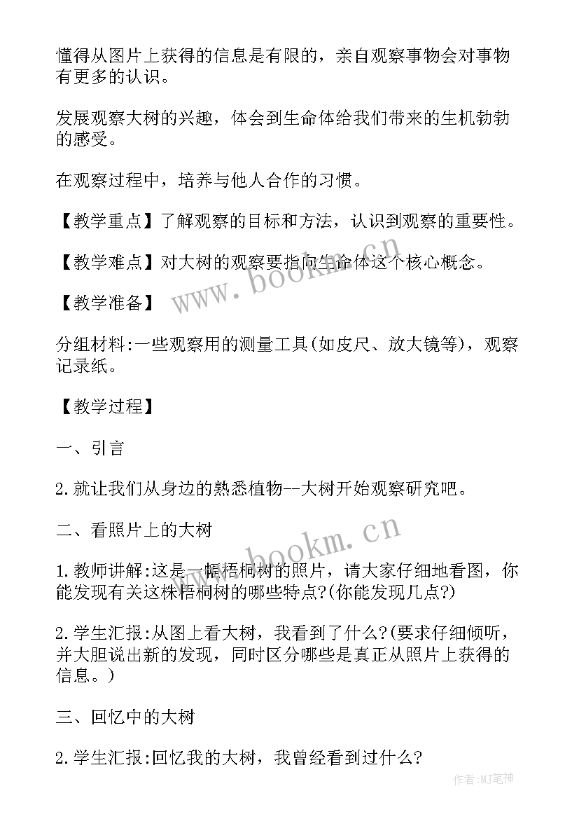 2023年小学三年级科学教案 三年级科学教案设计新教科版(模板10篇)