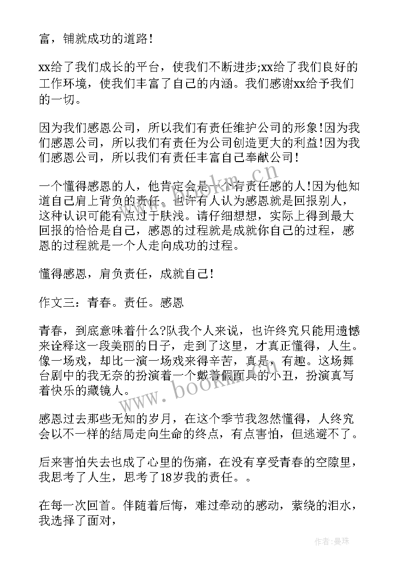 2023年责任话题演讲(大全7篇)