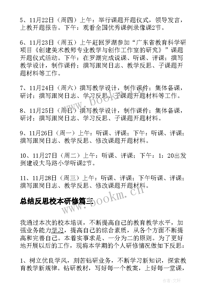 最新总结反思校本研修(大全8篇)