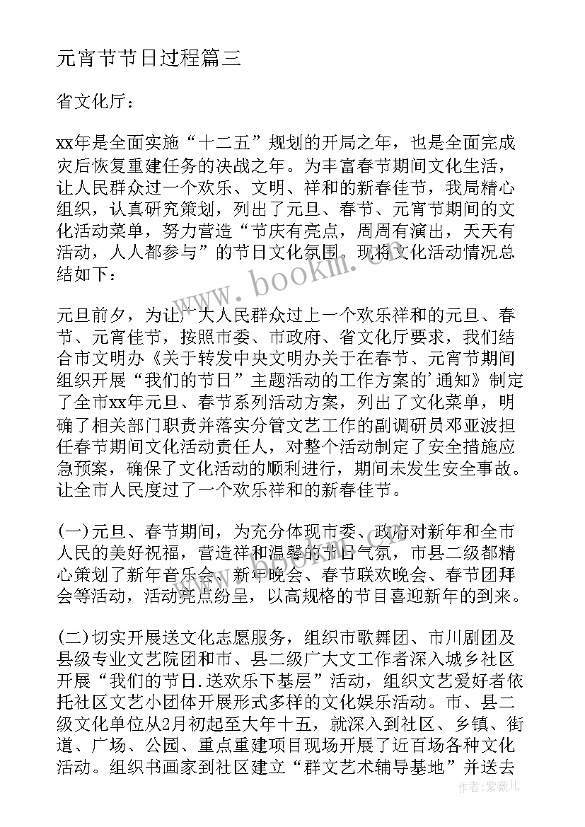 最新元宵节节日过程 元宵节活动总结(精选8篇)