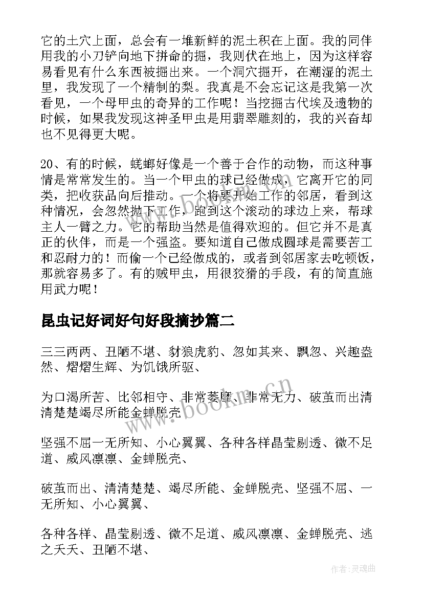 昆虫记好词好句好段摘抄 昆虫记好词好句摘抄(通用14篇)