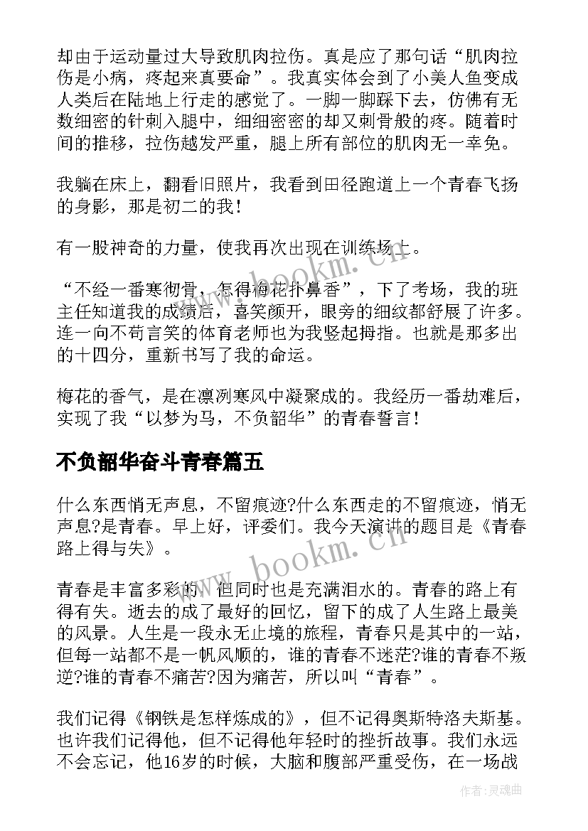 最新不负韶华奋斗青春 奋斗青春不负韶华演讲稿(优质8篇)