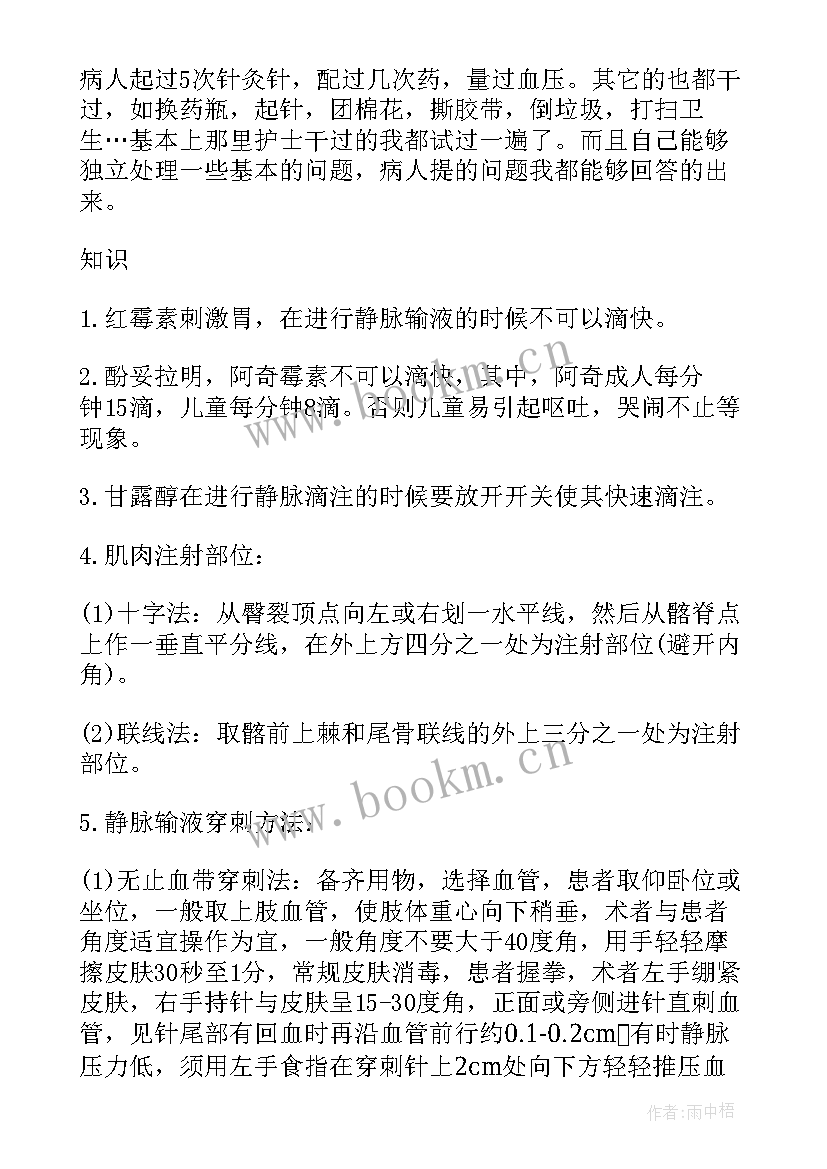 护士实习总结范例(模板8篇)