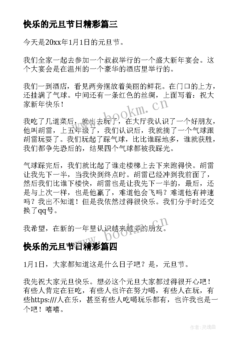 2023年快乐的元旦节日精彩 快乐的元旦节日记(优质9篇)