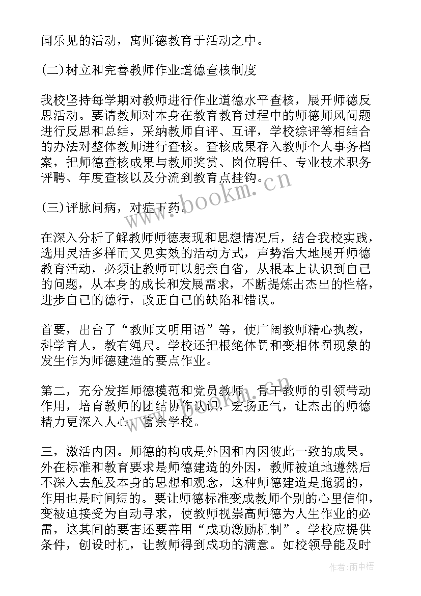 最新学校开展师德师风情况总结 学校总结学校师德师风学习总结完整(优秀8篇)