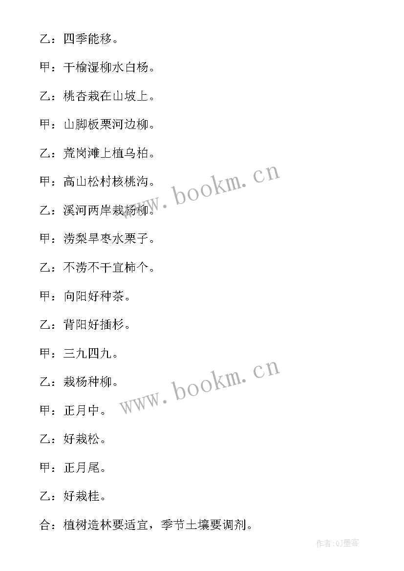 植树节班会记录内容 小学植树节班会教案(精选12篇)