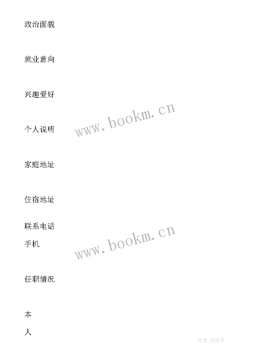 2023年个人简历表格可编辑免费 个人简历表格下载可填写(实用10篇)