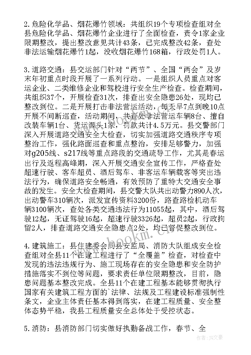 2023年节前安全检查汇报工作总结 住建局节前安全检查工作汇报(实用5篇)