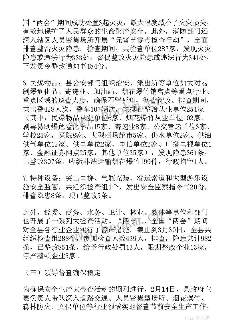 2023年节前安全检查汇报工作总结 住建局节前安全检查工作汇报(实用5篇)