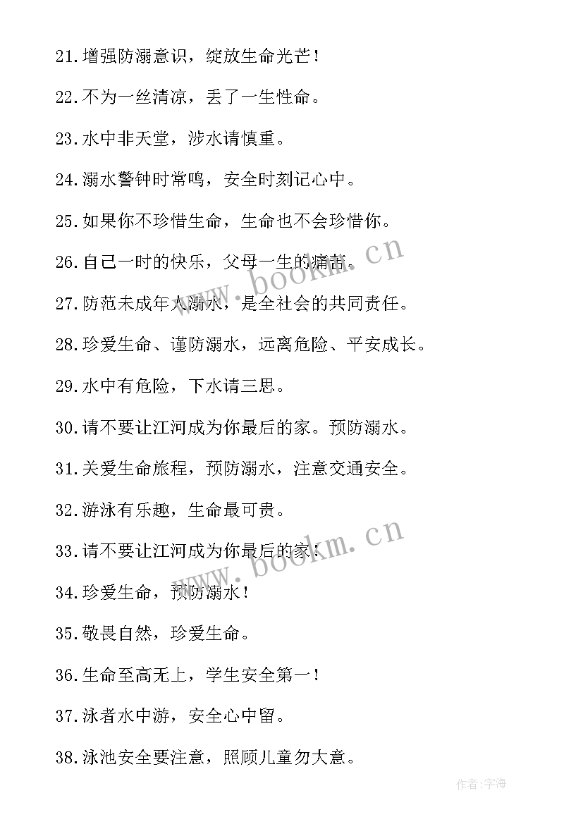 2023年一张防溺水手抄报简单又好看(实用8篇)