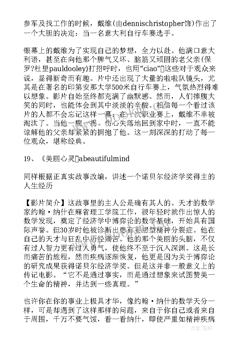 2023年国产青春励志电影排行榜前十(通用6篇)