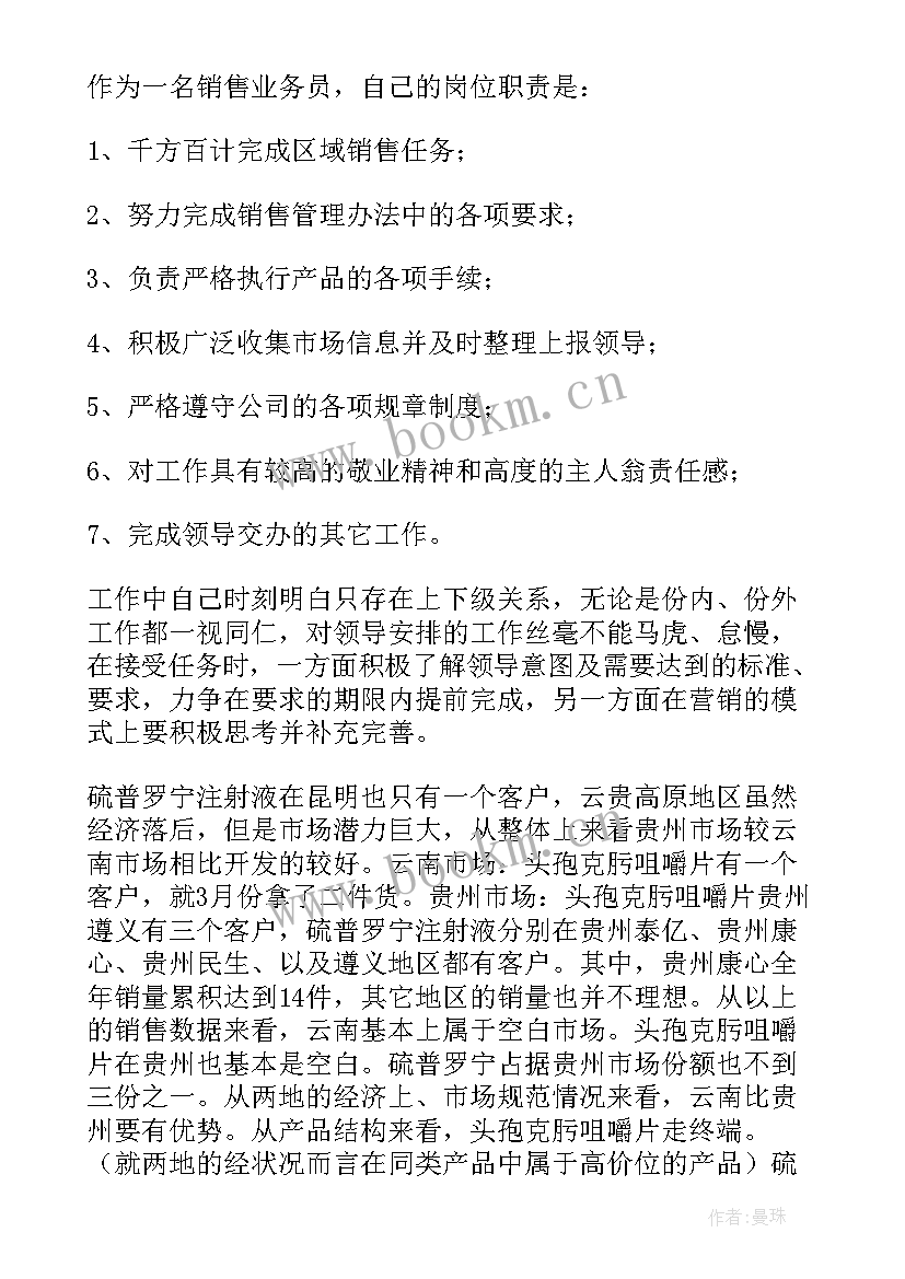 2023年医药销售员个人工作总结(大全19篇)