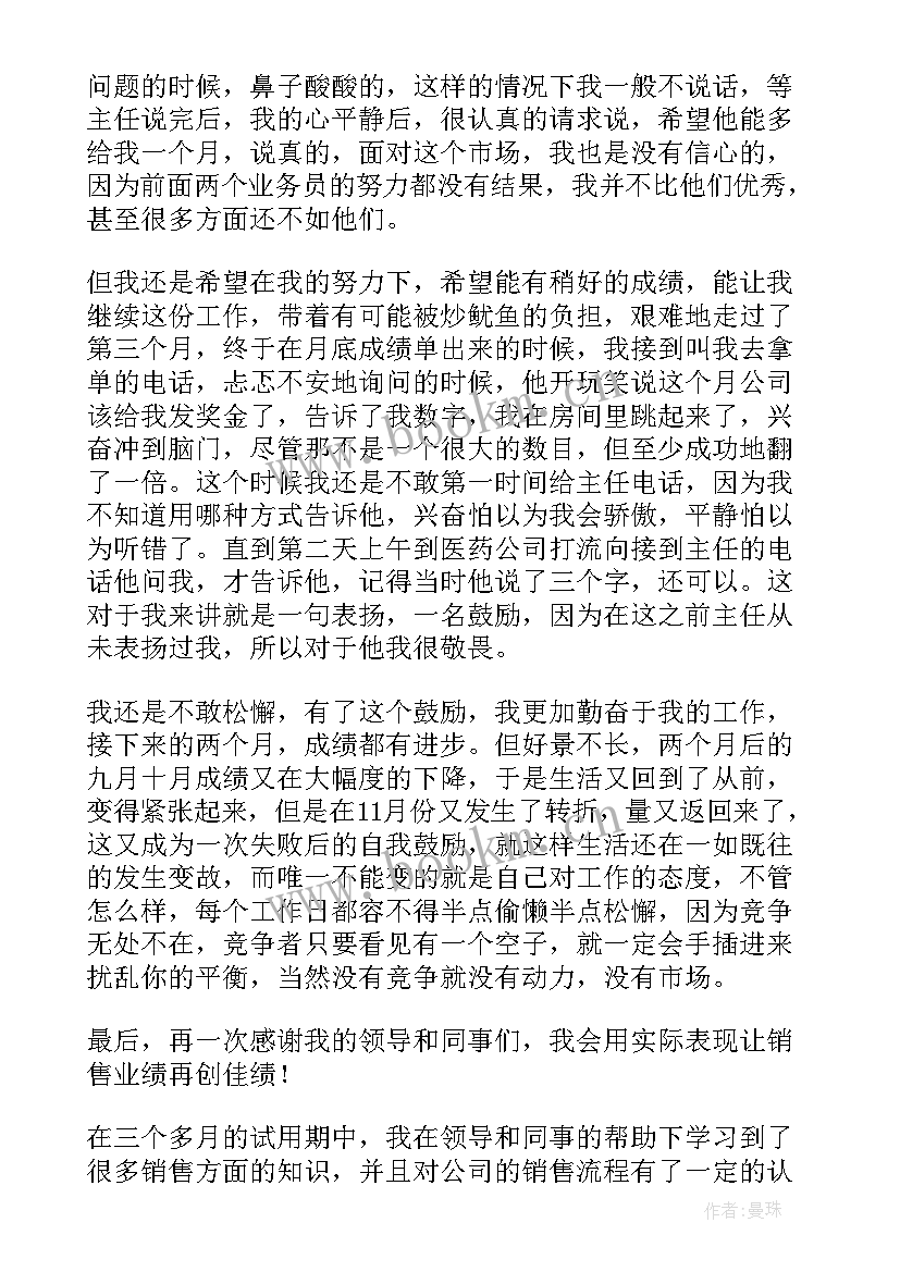 2023年医药销售员个人工作总结(大全19篇)