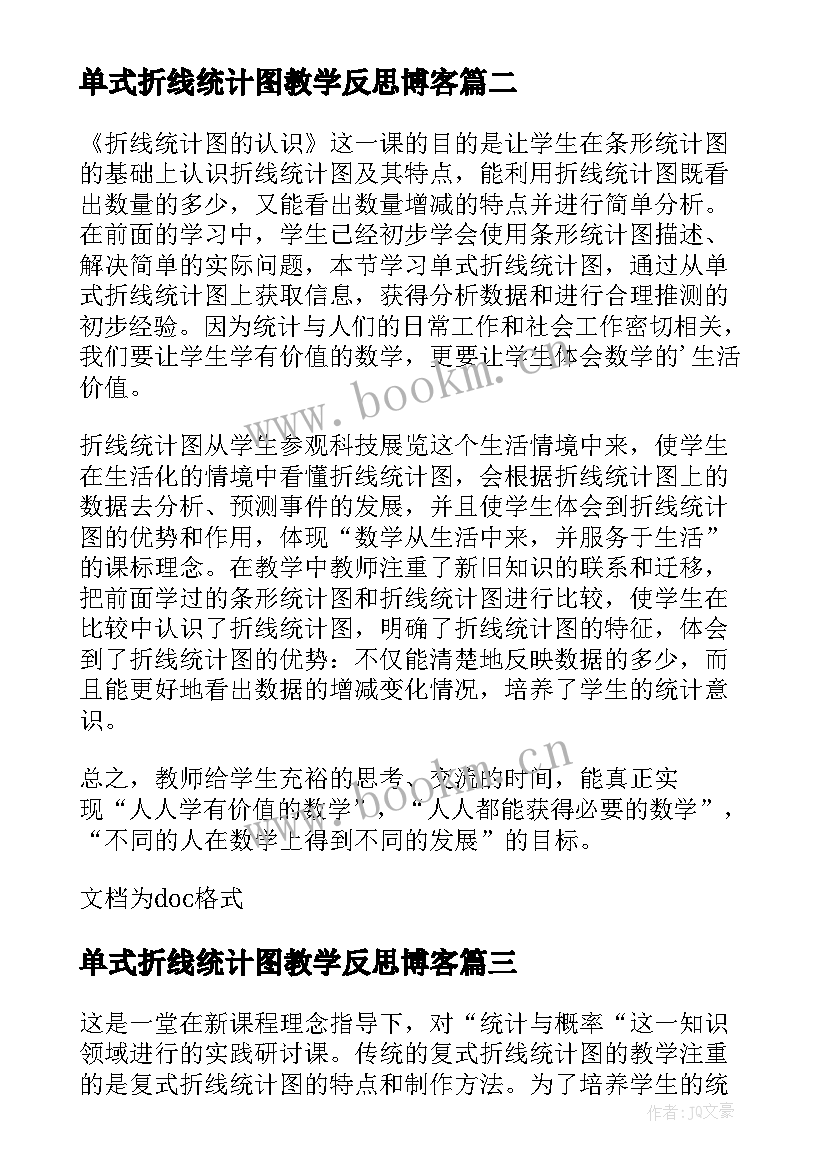 单式折线统计图教学反思博客(通用9篇)